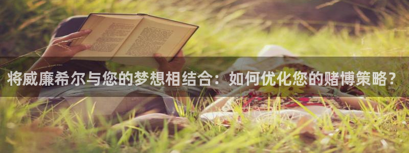 赢乐彩票体育凯捷平台主管：将威廉希尔与您的梦想相结合：如何优化您的赌博策略？