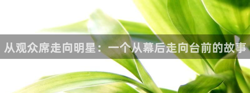 赢乐彩票体育娱乐注册链接：从观众席走向明星：一个从幕后走向台前的故事