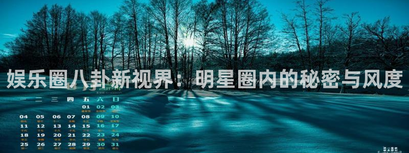 赢乐彩票体育2官网入口：娱乐圈八卦新视界：明星圈内的秘密与风度