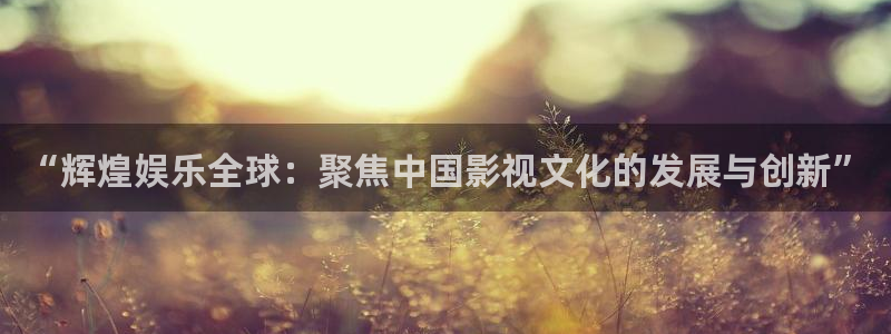 赢乐彩票3登录：“辉煌娱乐全球：聚焦中国影视文化的发展与创新”