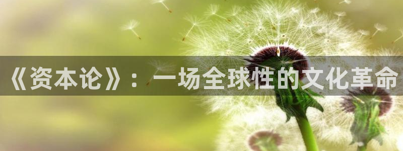 赢乐彩票体育1招商：《资本论》：一场全球性的文化革命